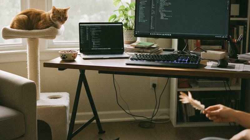 Stop cats from jumping image without text